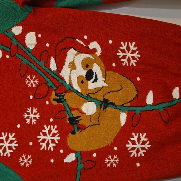 Jem Holiday Sweater Sloth Ugly Christmas Sweater Juniors Size XS - Picture 3 of 6